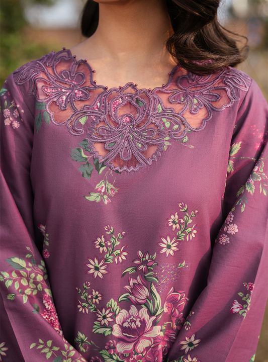 Plum Garden Digital Printed Lawn 3PC | İznik