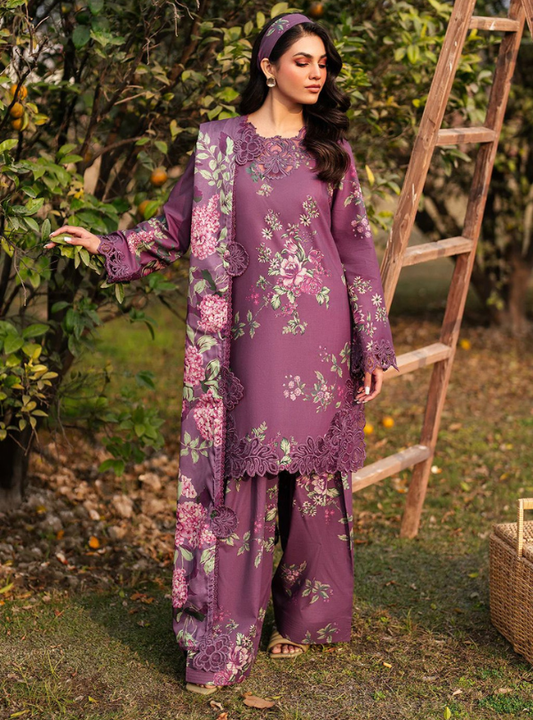 Plum Garden Digital Printed Lawn 3PC | İznik