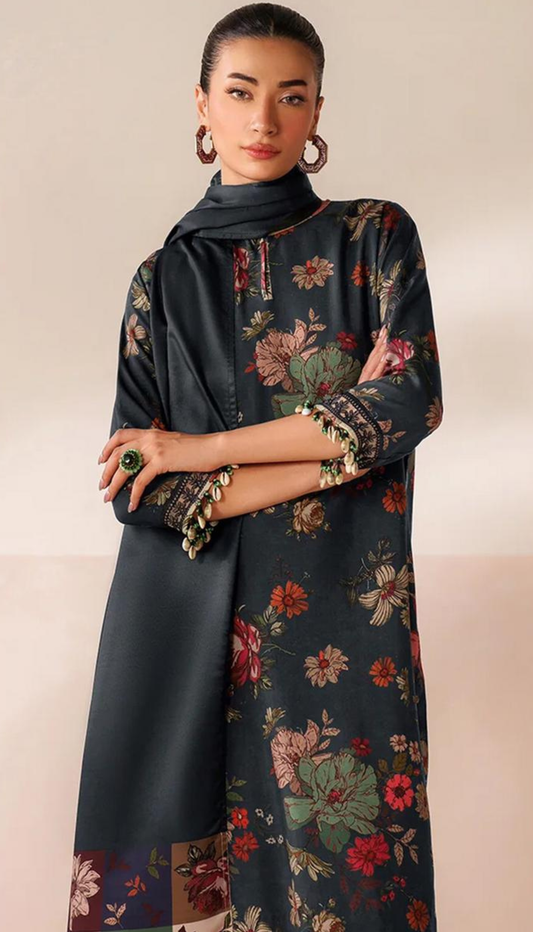 BAROQUE 3PC KHADDAR UNSTITCHED DIGITAL PRINTED SUIT