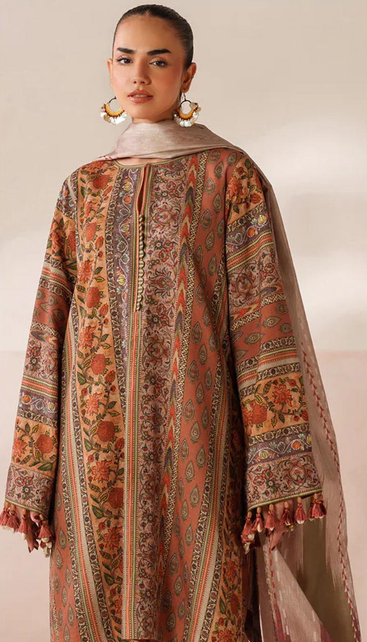 BAROQUE 3PC KHADDAR UNSTITCHED DIGITAL PRINTED SUIT