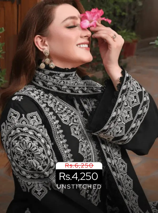 Aleena's - 3 - Pc Embroidery LAWN - Qaswa Fabrics