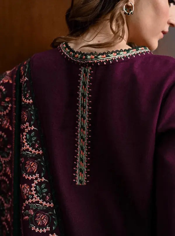 Batik - 3 - Pcs Premium Embroidery - Qaswa Fabrics