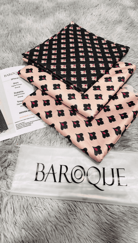 BAROQUE 3PC DHANAK UNSTITCHED DIGITAL PRINTED SUIT