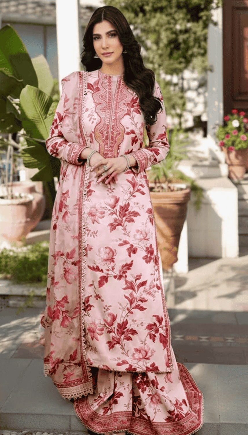 BAROQUE 3PC DHANAK UNSTITCHED DIGITAL PRINTED SUIT
