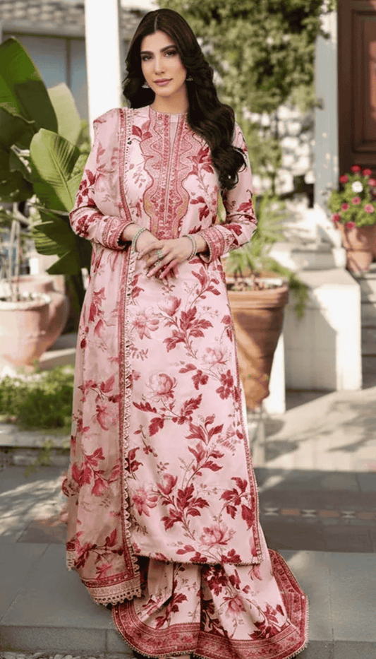 BAROQUE 3PC DHANAK UNSTITCHED DIGITAL PRINTED SUIT