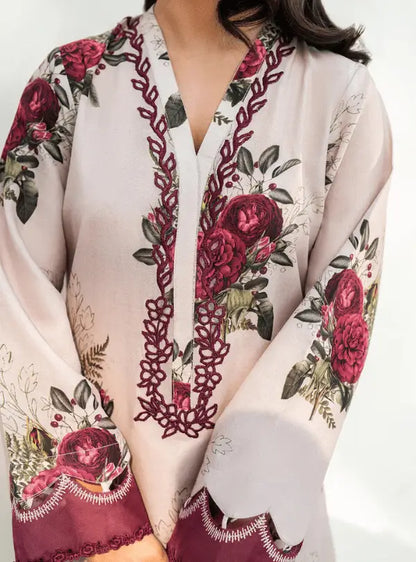 Rose Mist Digital Printed Lawn 3PC | İznik